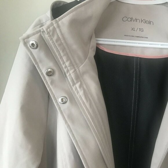 Calvin Klein Women Trench Coat with Belt Beige - Picture 7 of 14